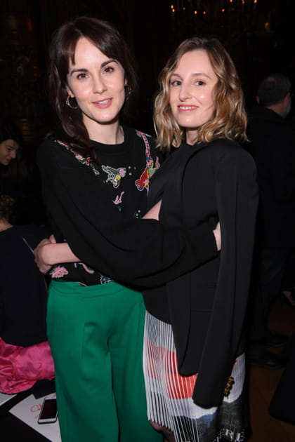Michelle Dockery et Laura Carmichael au d&eacute;fil&eacute;&nbsp;Schiaparelli