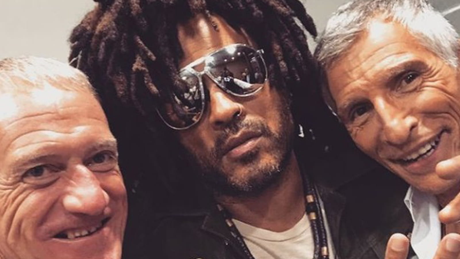 Didier Deschamps, Lenny Kravitz et Nagui