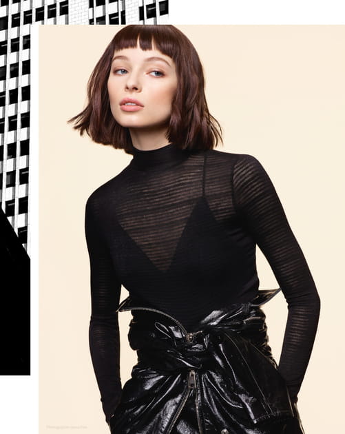 Carr&eacute; court et mini frange