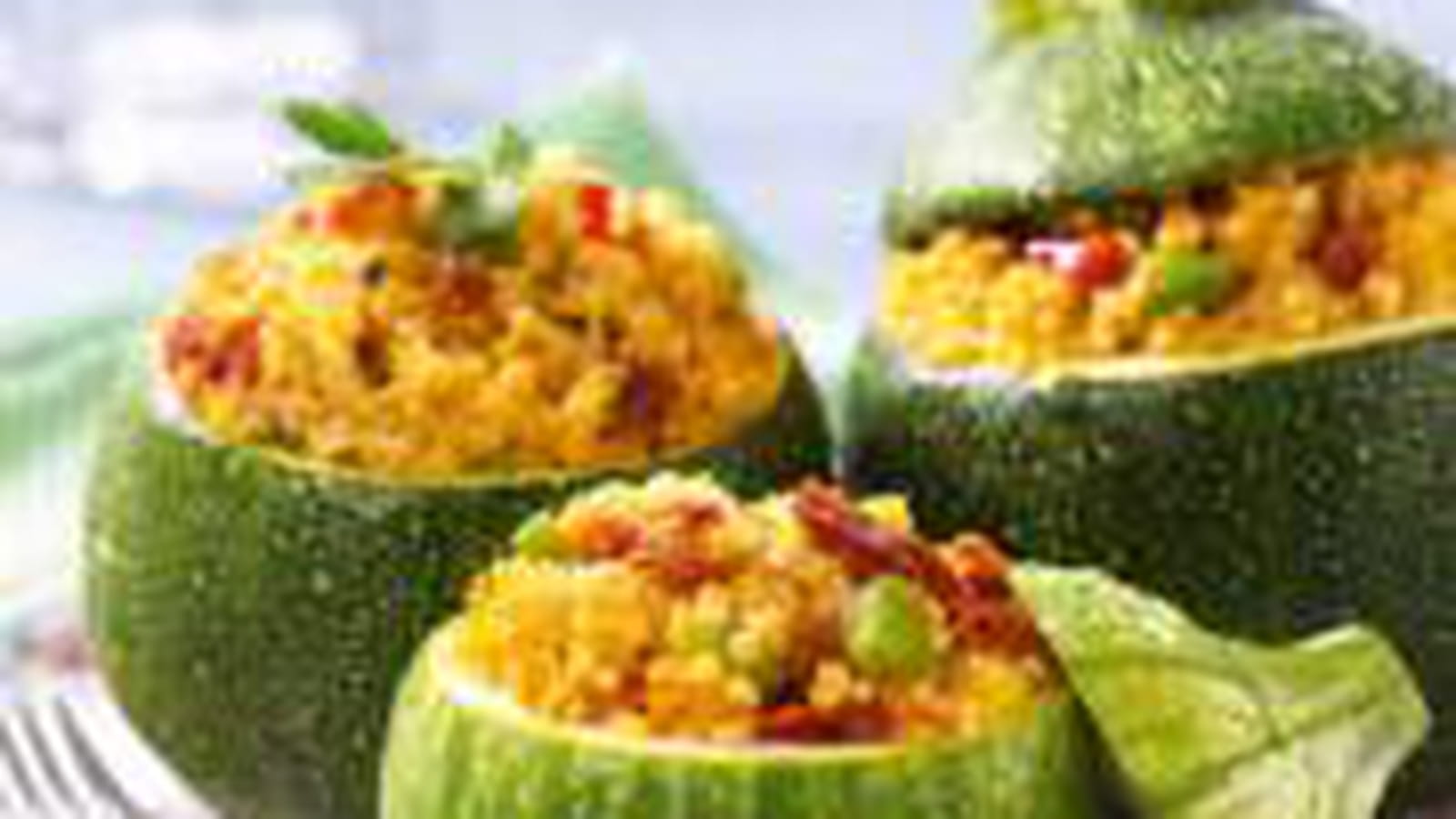 Courgettes farcies au couscous du soleil Tipiak en papillote