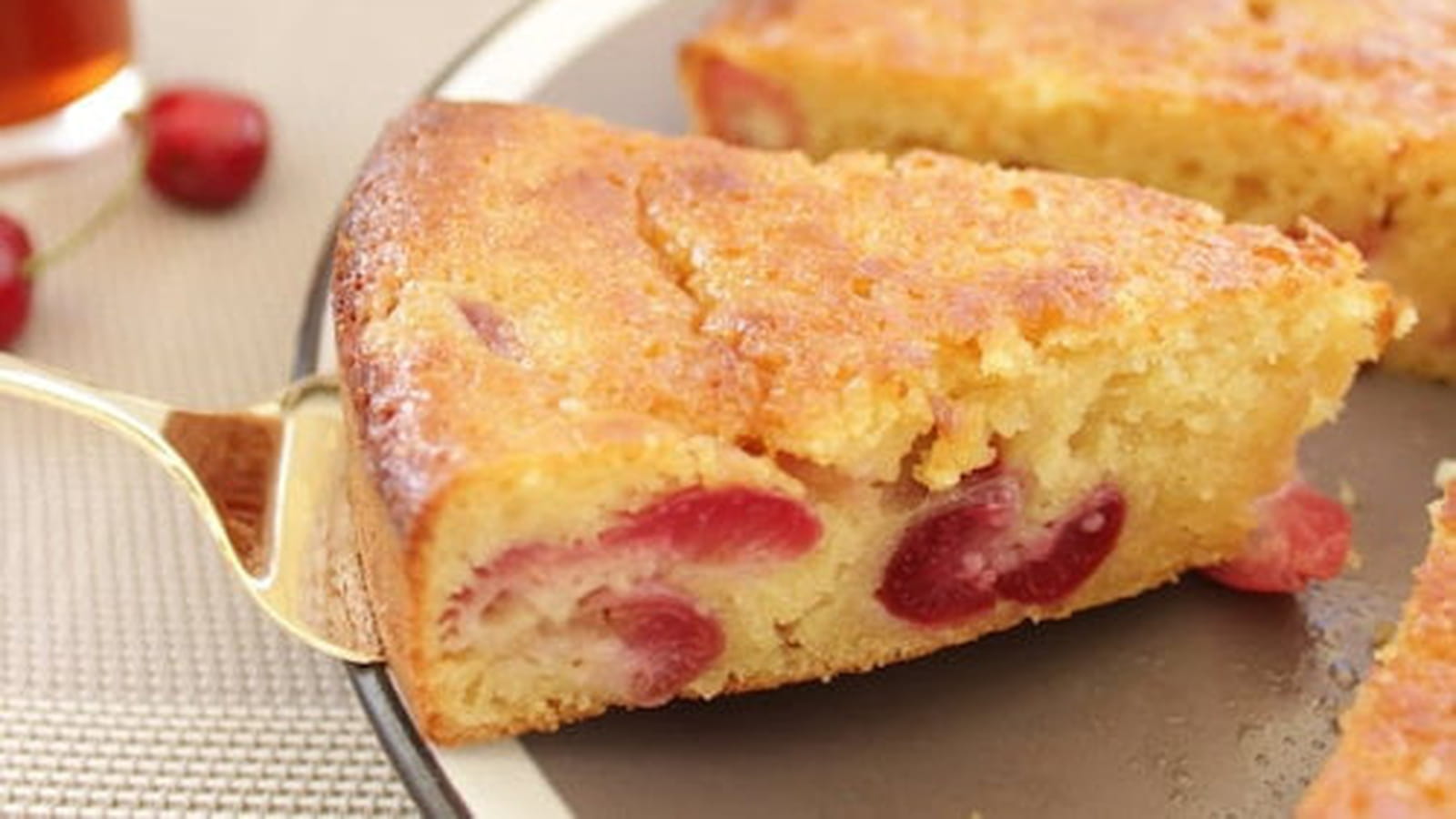 Fondant cerise et chocolat blanc, sans beurre
