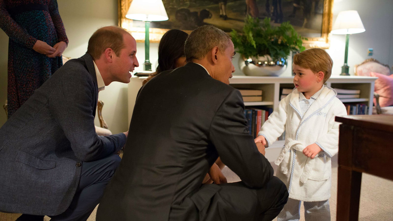 En robe de chambre avec Obama
