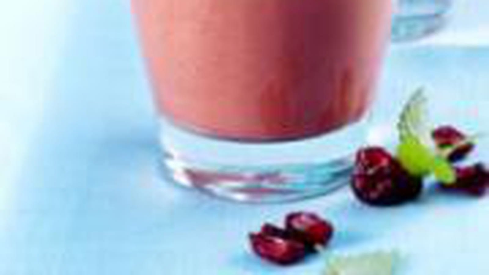 Smoothie aux cranberries et à la framboise