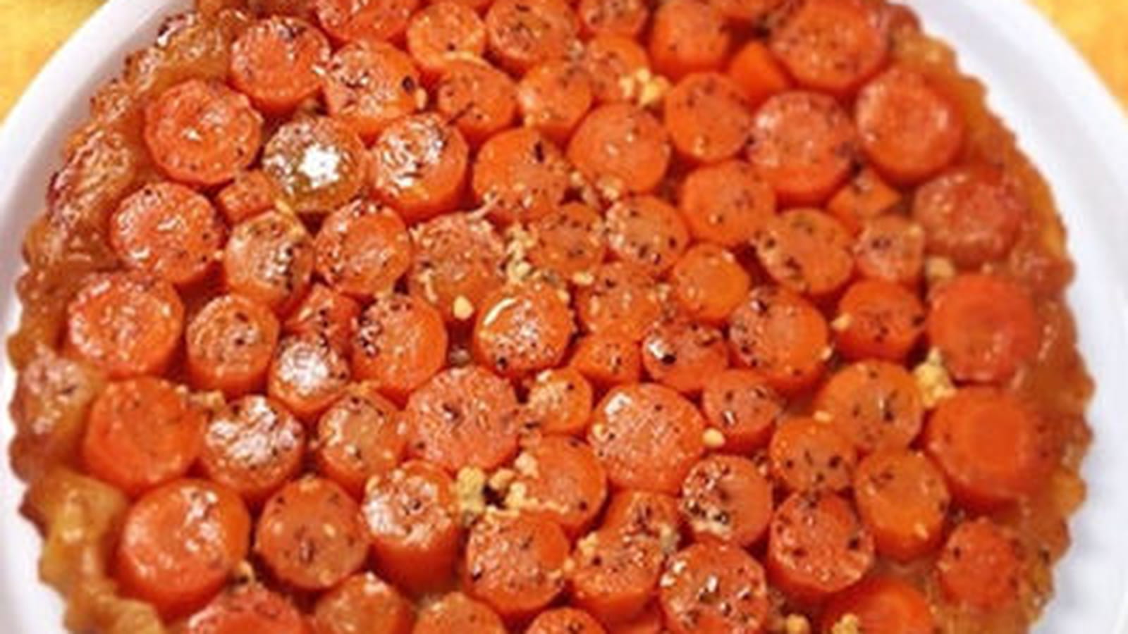 Tatin de carottes au Bleu d'Auvergne