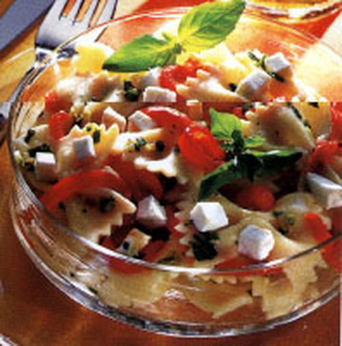Salade de pâte au chèvre et poivron