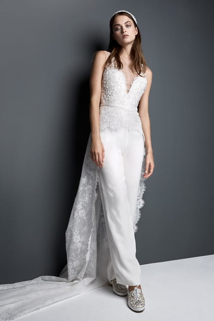 Combinaison de mariée en dentelle de Georges Hobeika