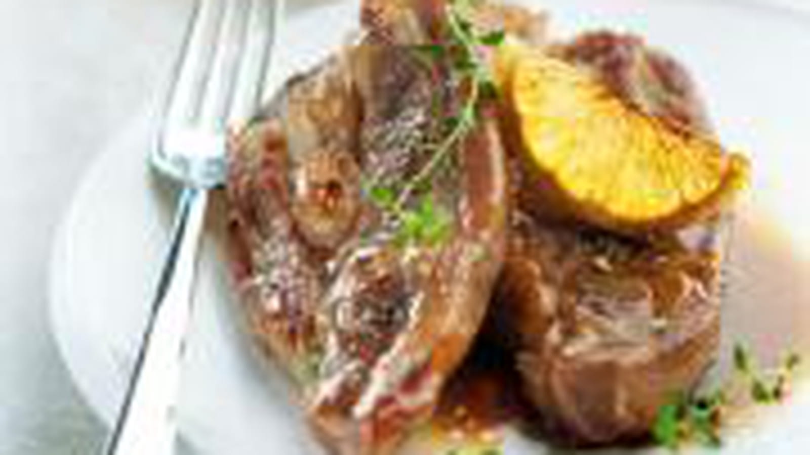 Tendrons de veau marinés au citron, miel et thym