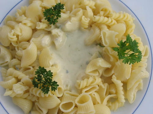 Pâtes à la crème de fromages