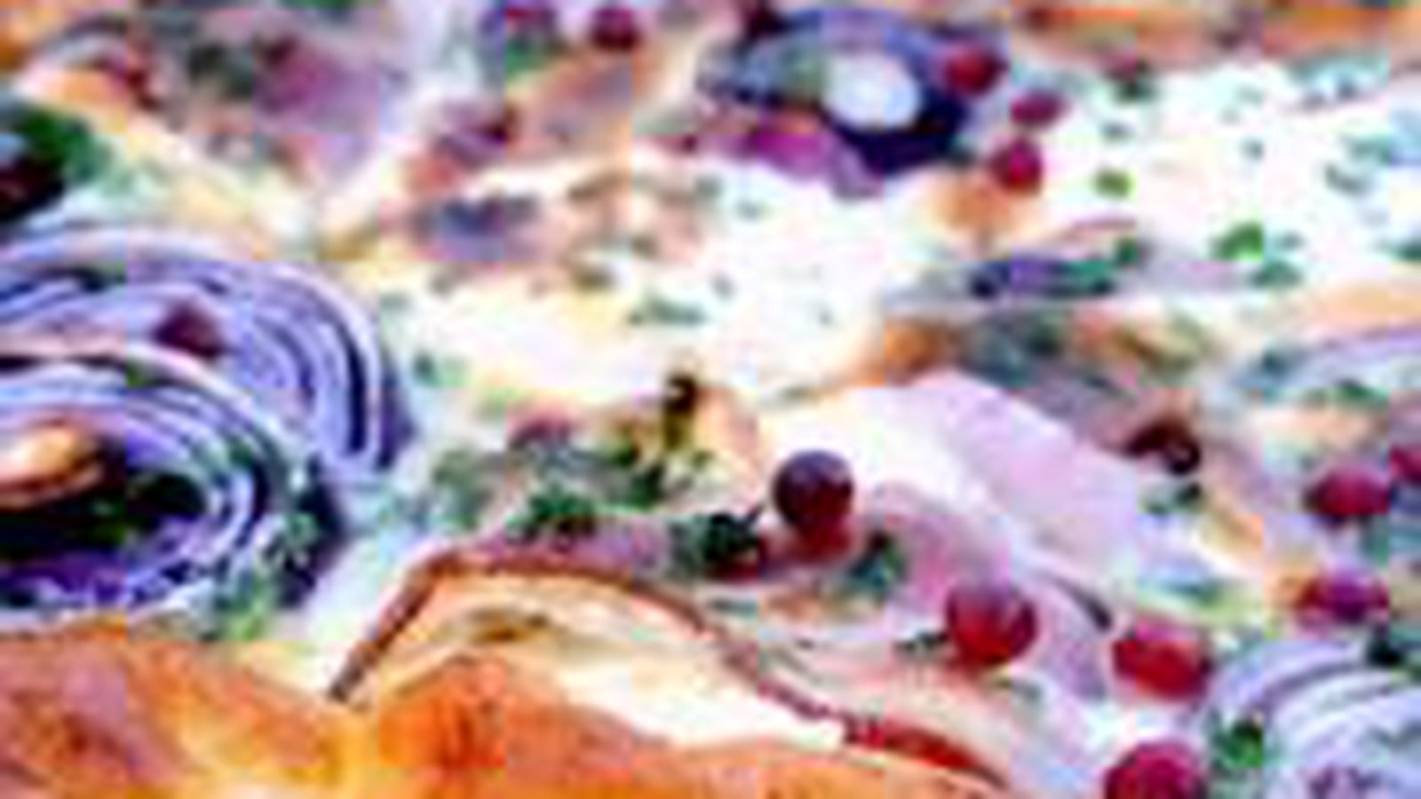 Tarte aux oignons rouges