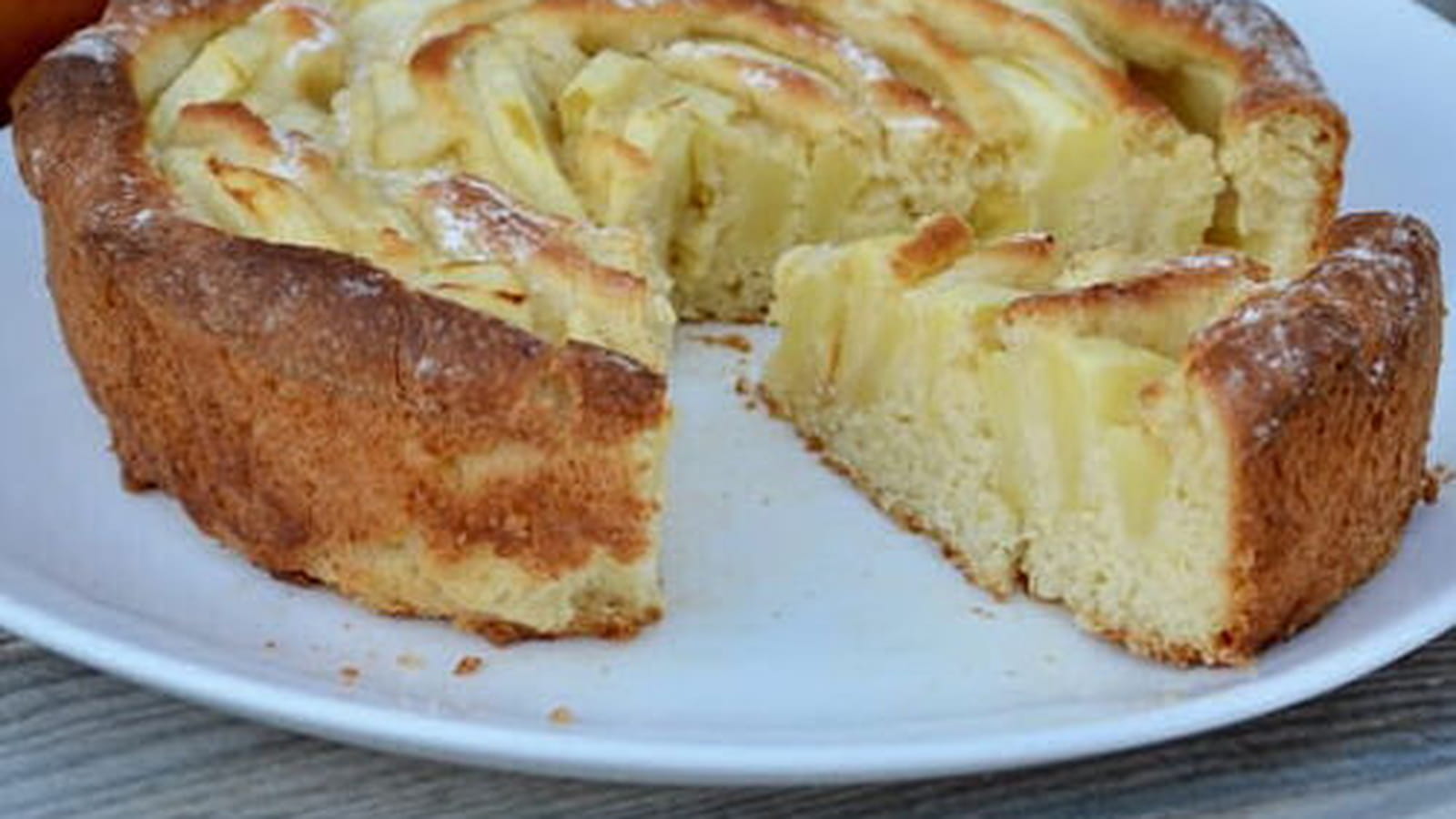 Tarte briochée aux pommes