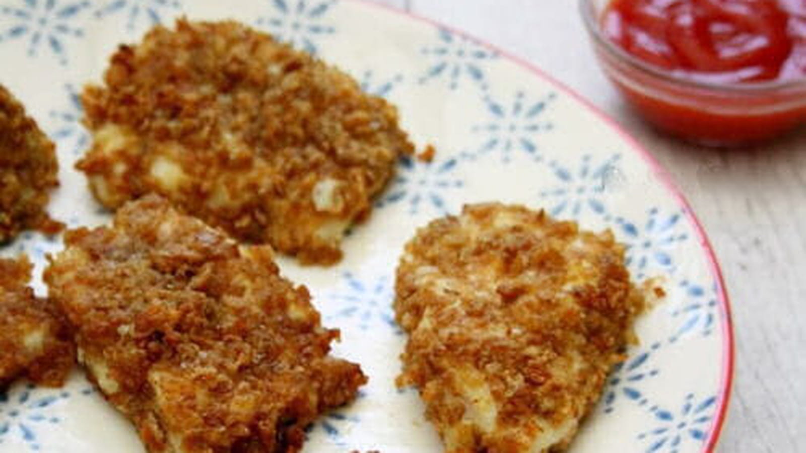 Poulet pané aux corn flakes et parmesan