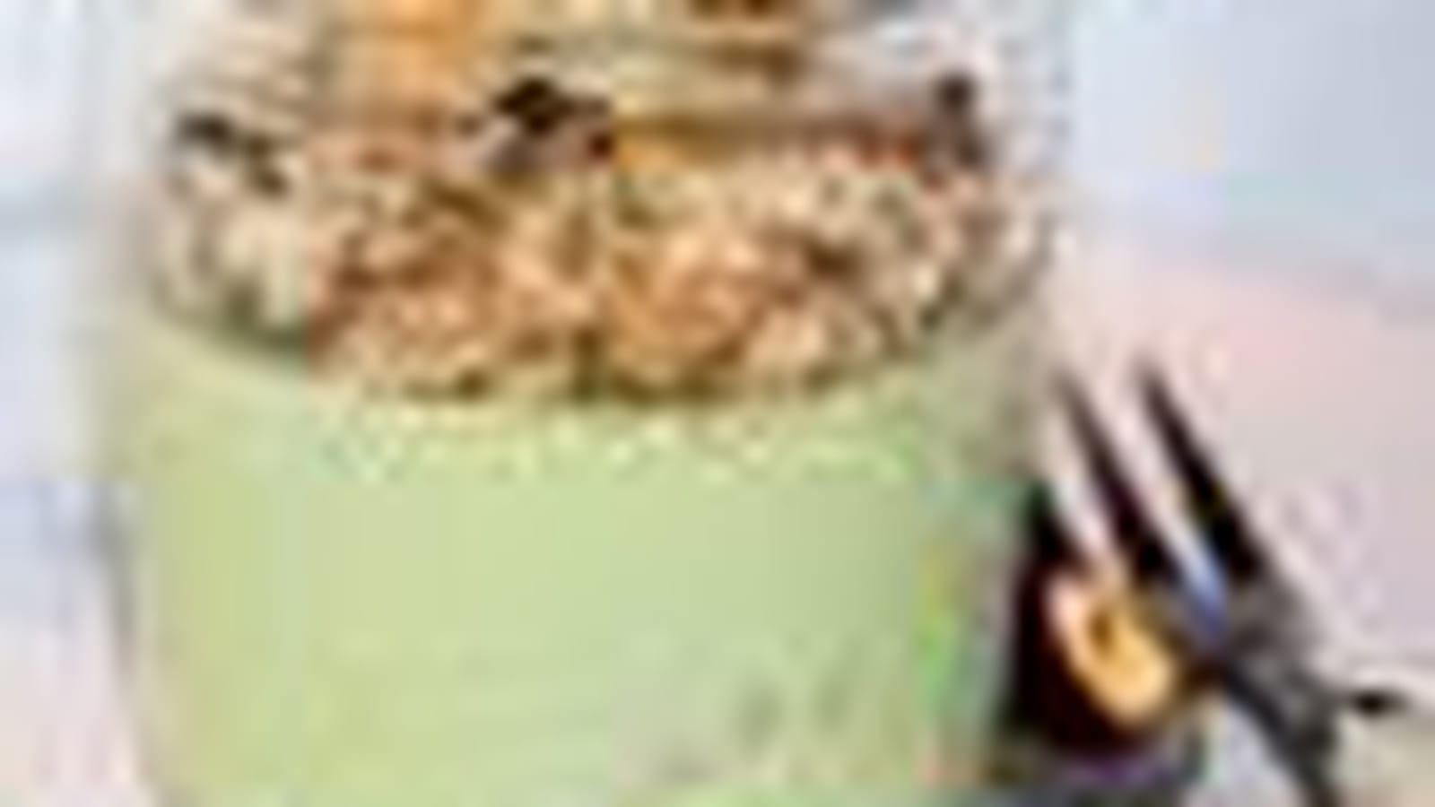 Panna cotta de petits pois et son crumble