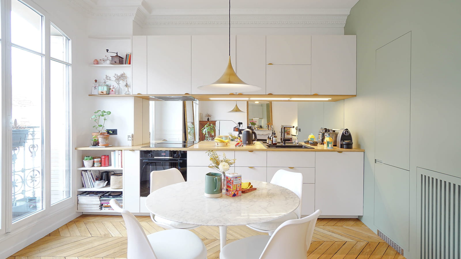 Miroir et laiton