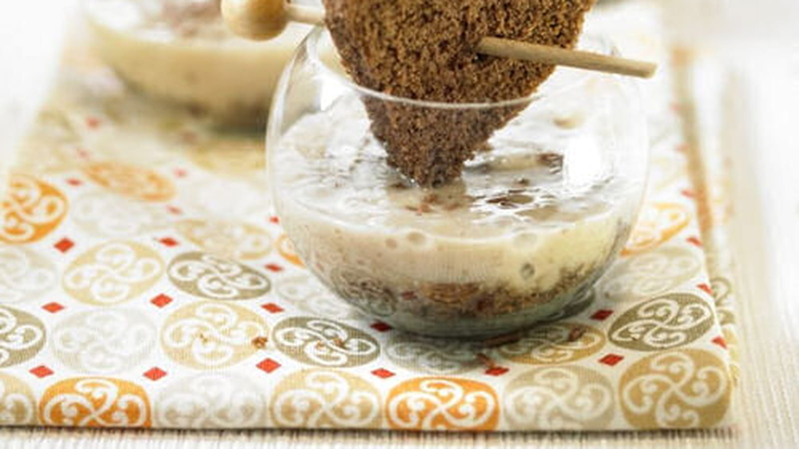 Mini mousse banane et son coeur moelleux au chocolat