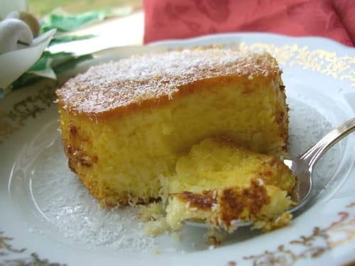 Flan à la noix de coco, caramel au lait de coco
