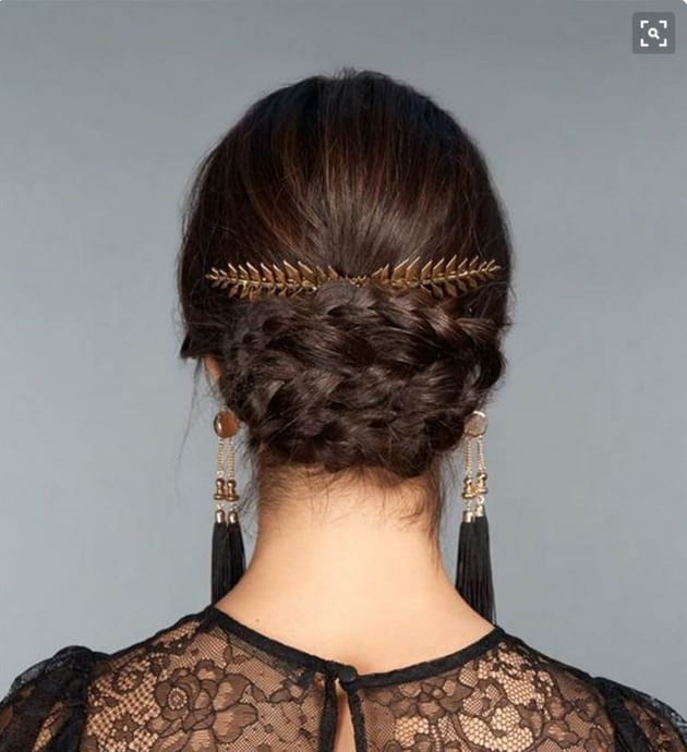 Le chignon tressé