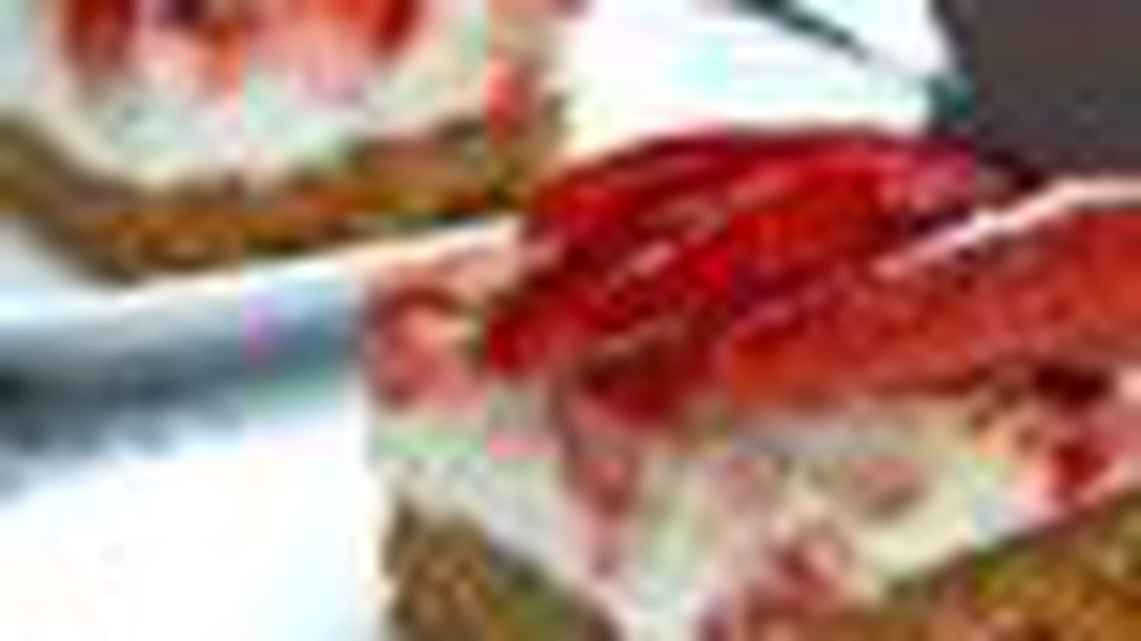 Carrés fraises-mascarpone