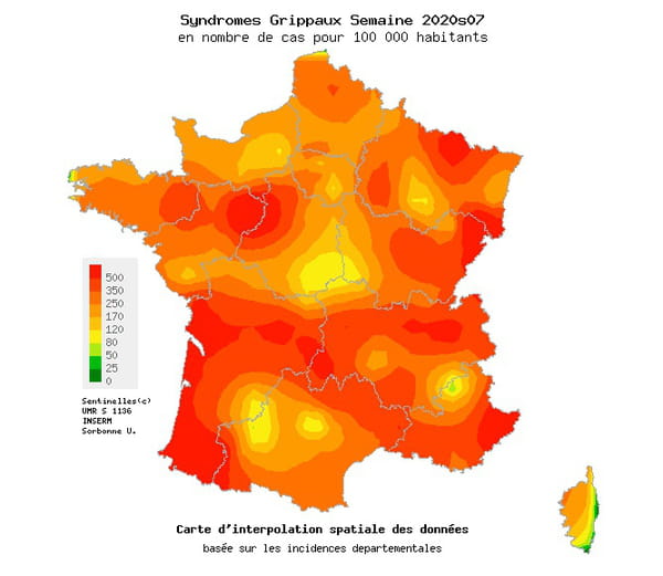 carte france épidemie grippe
