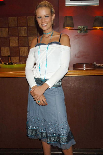 Élodie Gossuin en robe en jean à strass