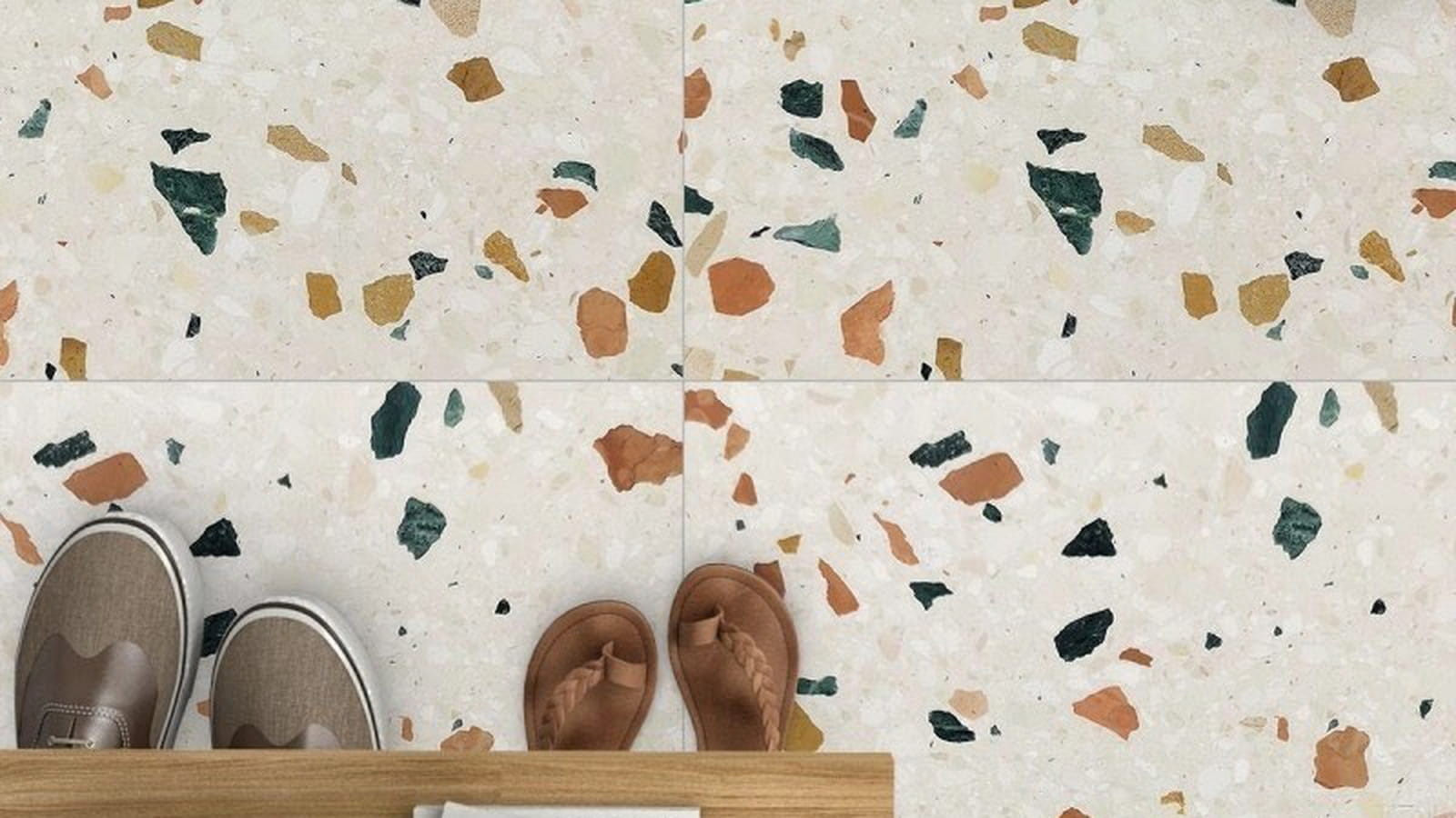 Du terrazzo multicolore