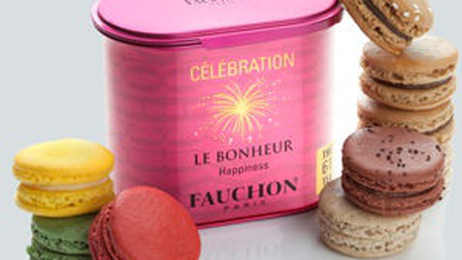 Thé le Bonheur et macarons Fauchon