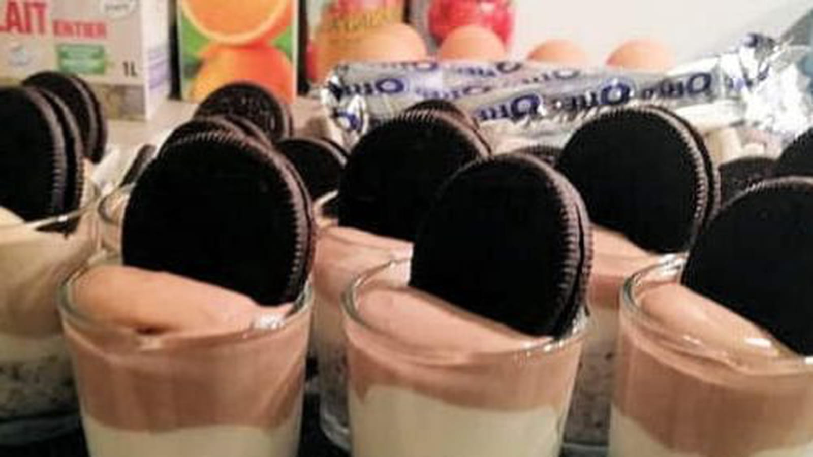 Verrine dessert Oreo et Nutella