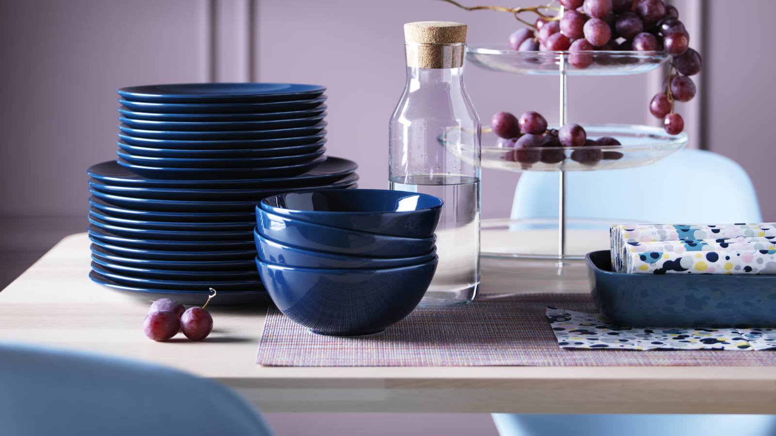 Vaisselle bleue Ikea