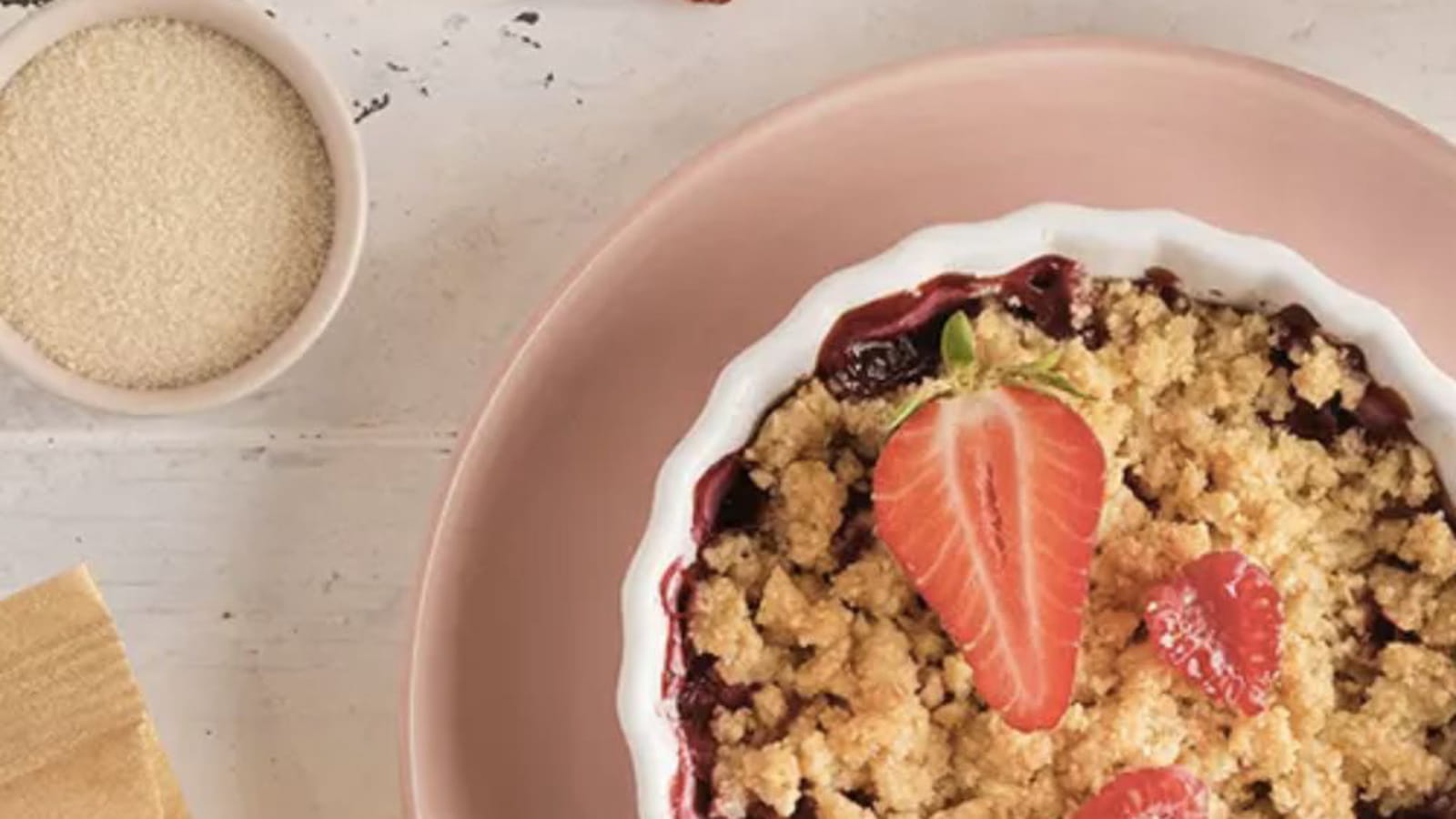 Crumble fruits rouges