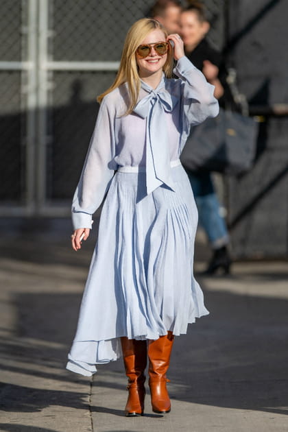 TOP&nbsp;: Elle Fanning en robe chemise