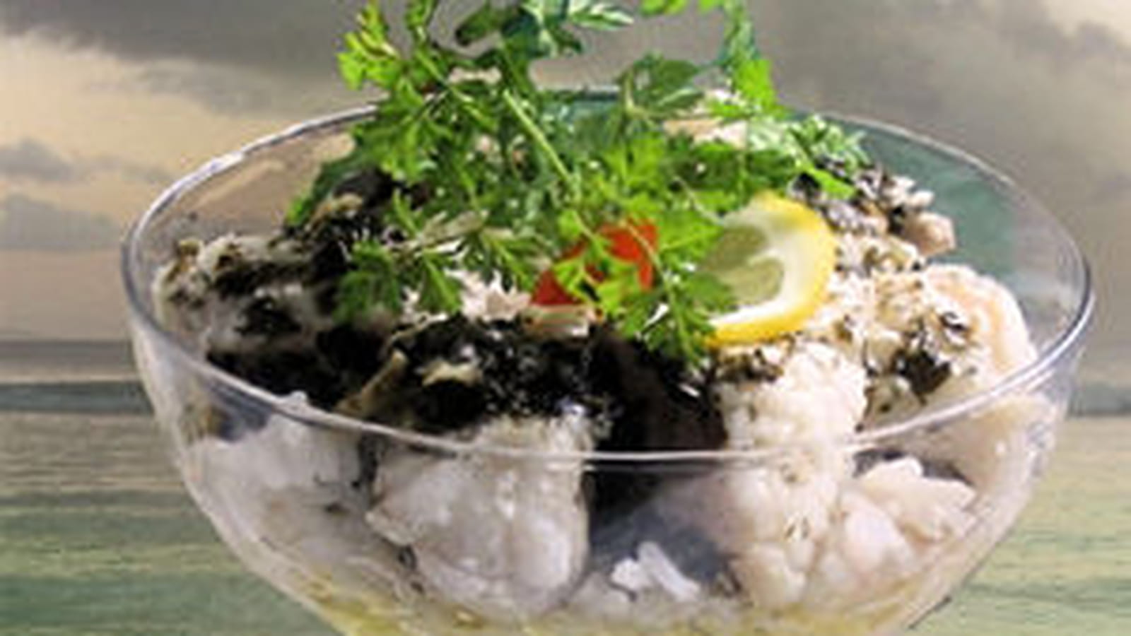 Verrine de lotte aux herbes