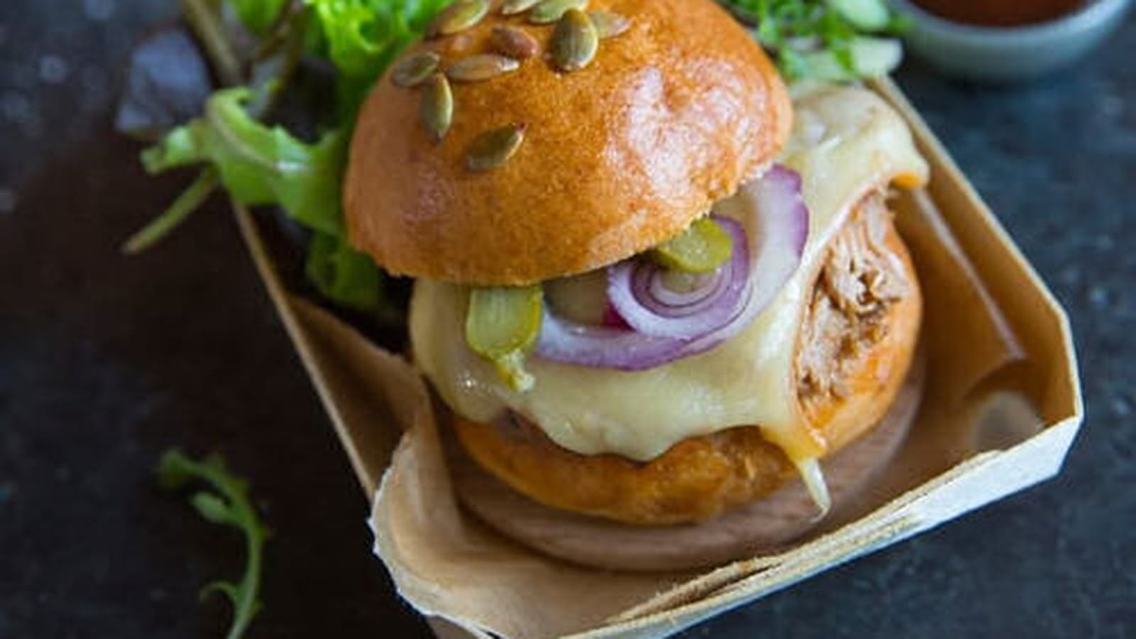 Burger Pulled Pork à la Raclette