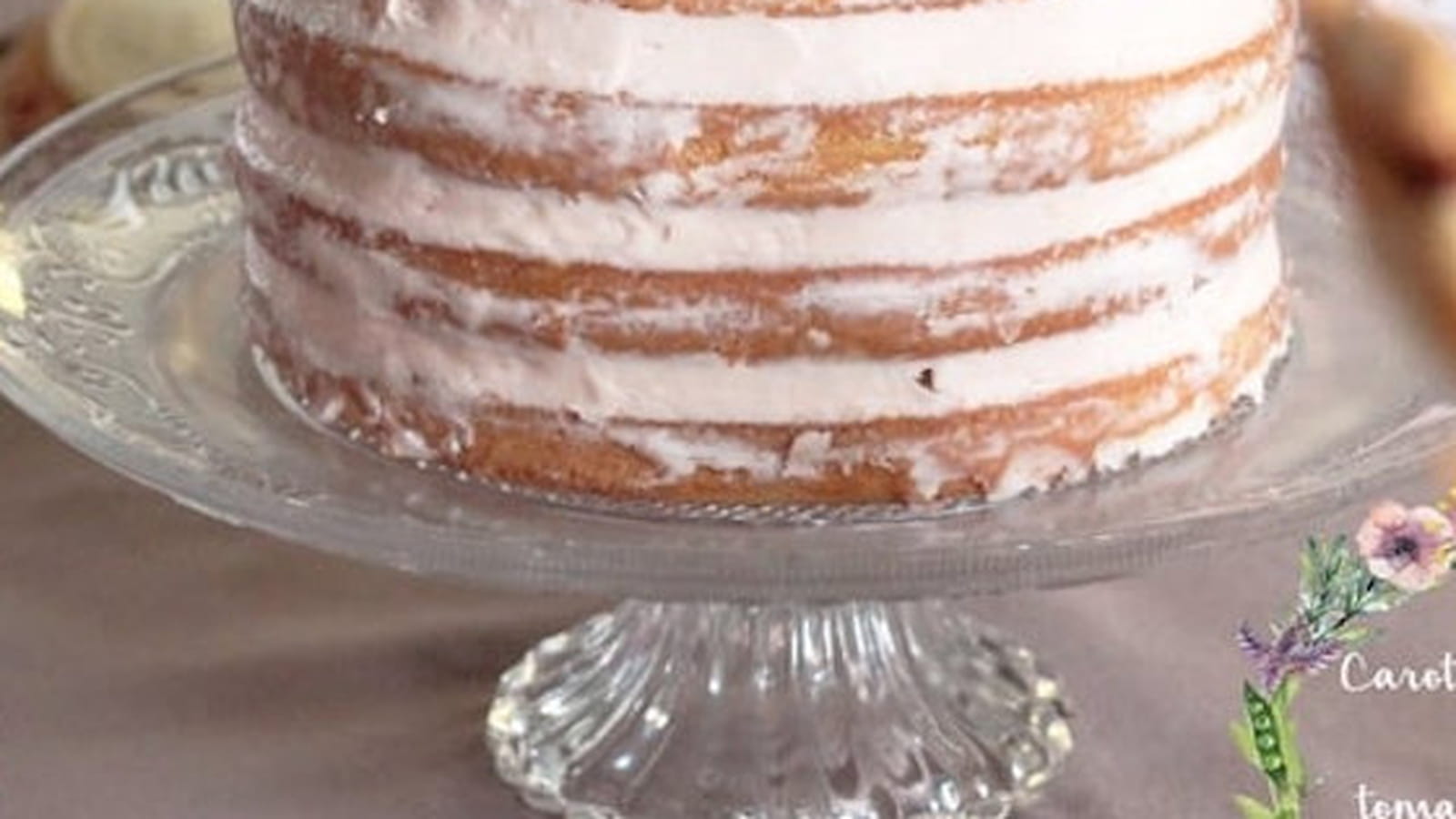Naked cake fleur d'oranger et bigarreaux confits