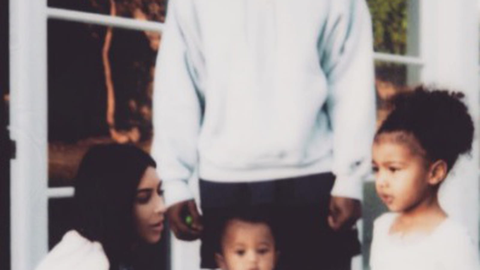 Kim Kardashian, Kanye West avec leurs enfants 