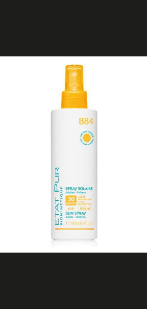 Protection solaire&nbsp;: Spray Solaire SPF 30&nbsp;d'&Eacute;tat Pur