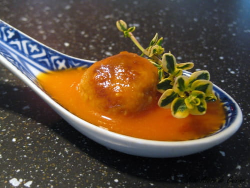 Soupe tomate boulettes