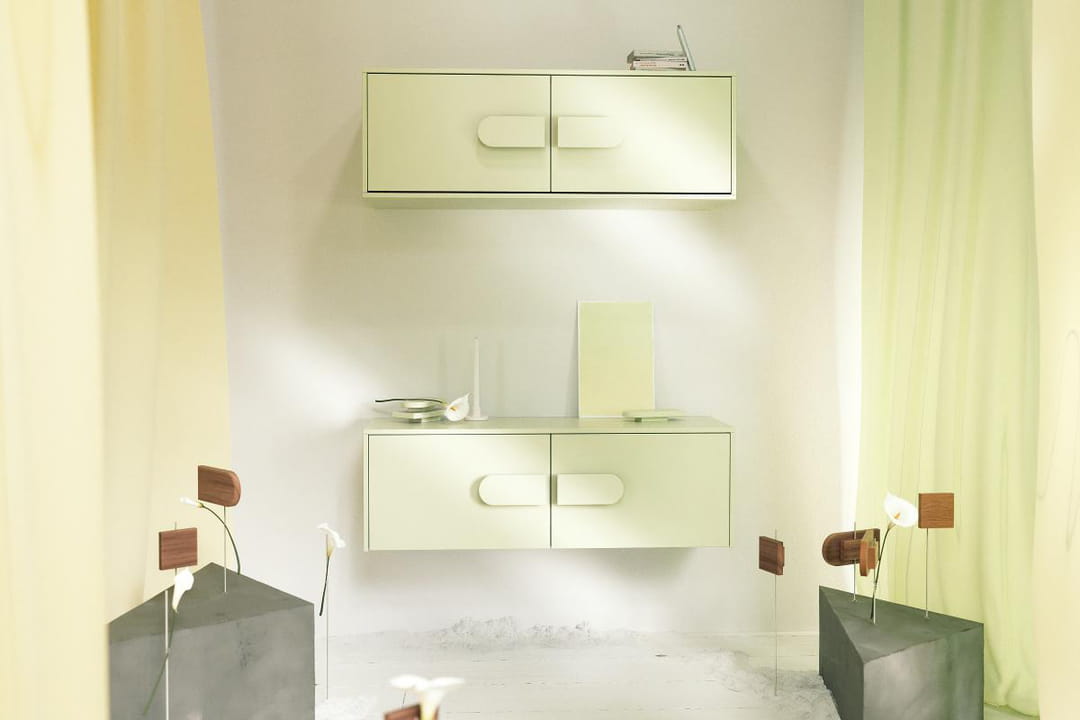 Veiled yellow, washed green and cement form a winning third at Plum Living this season