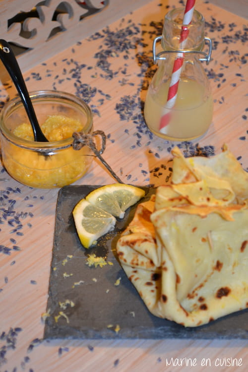Crêpes crème d'amandes et citron