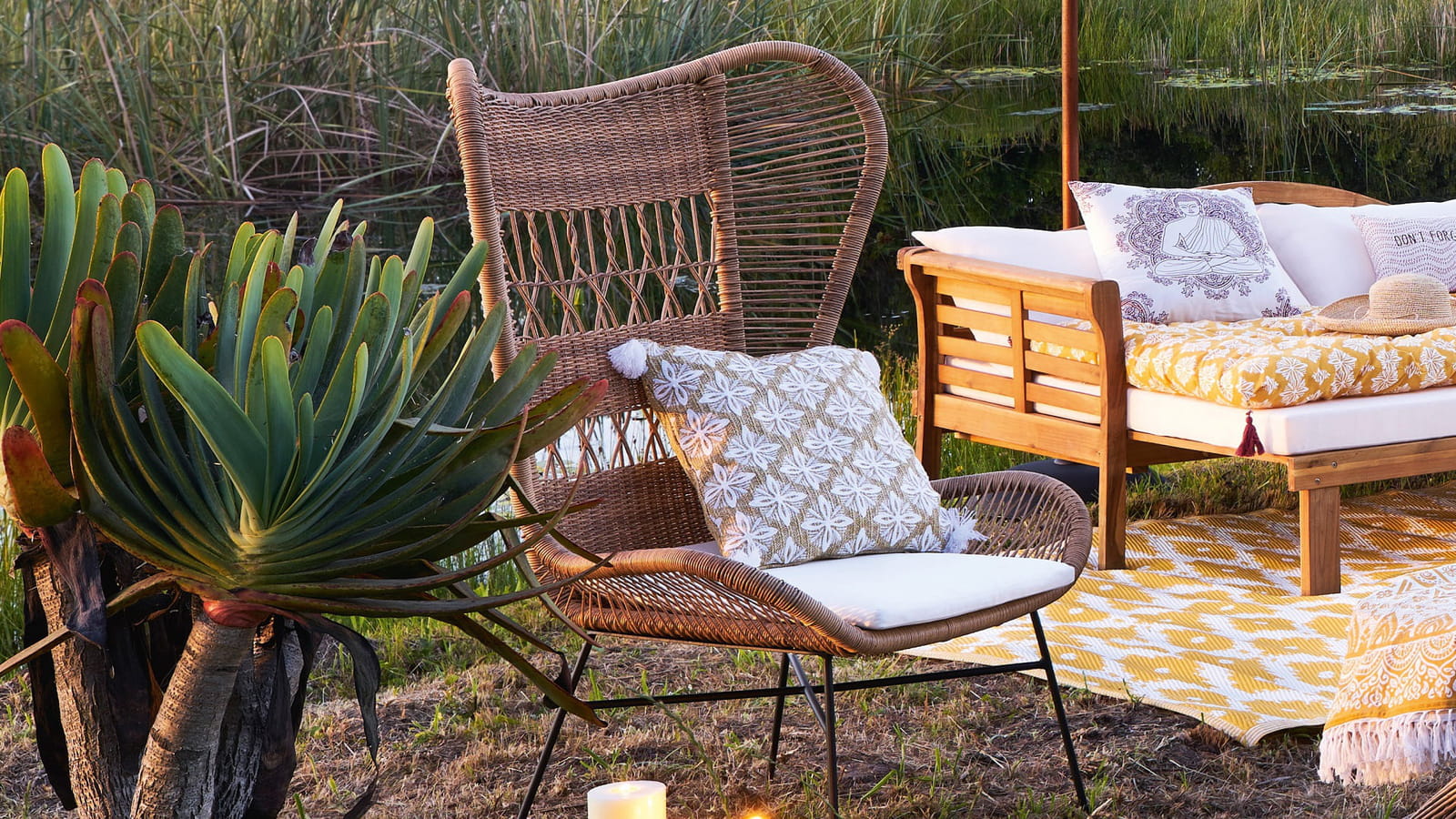 Fauteuil tressé outdoor Maisons du Monde