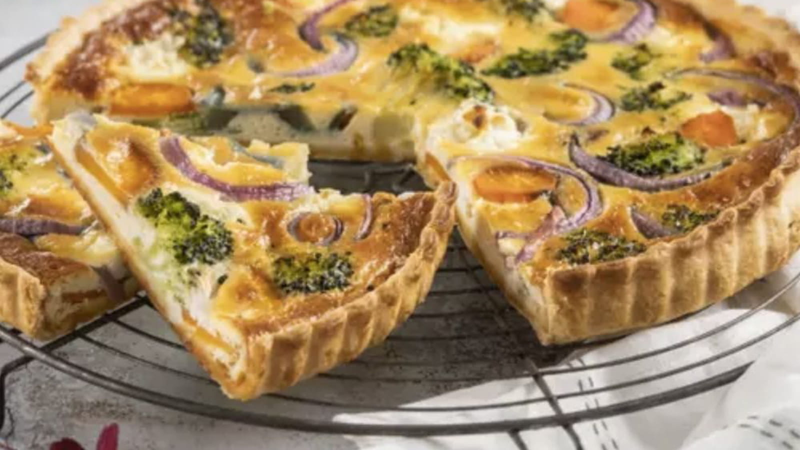Quiche chèvre et légumes