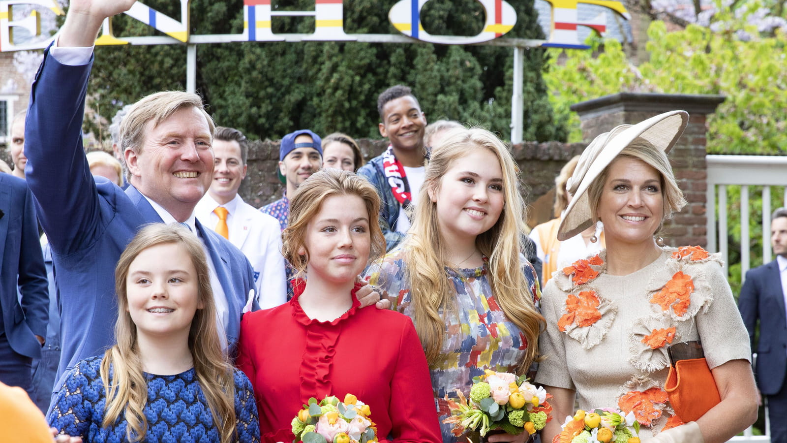 La Reine Maxima, le Roi Willem-Alexander et leurs filles Amalia, Ariane et Alexia