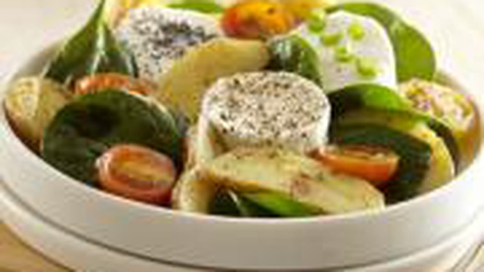 Salade de Ratte du Touquet et chèvre chaud