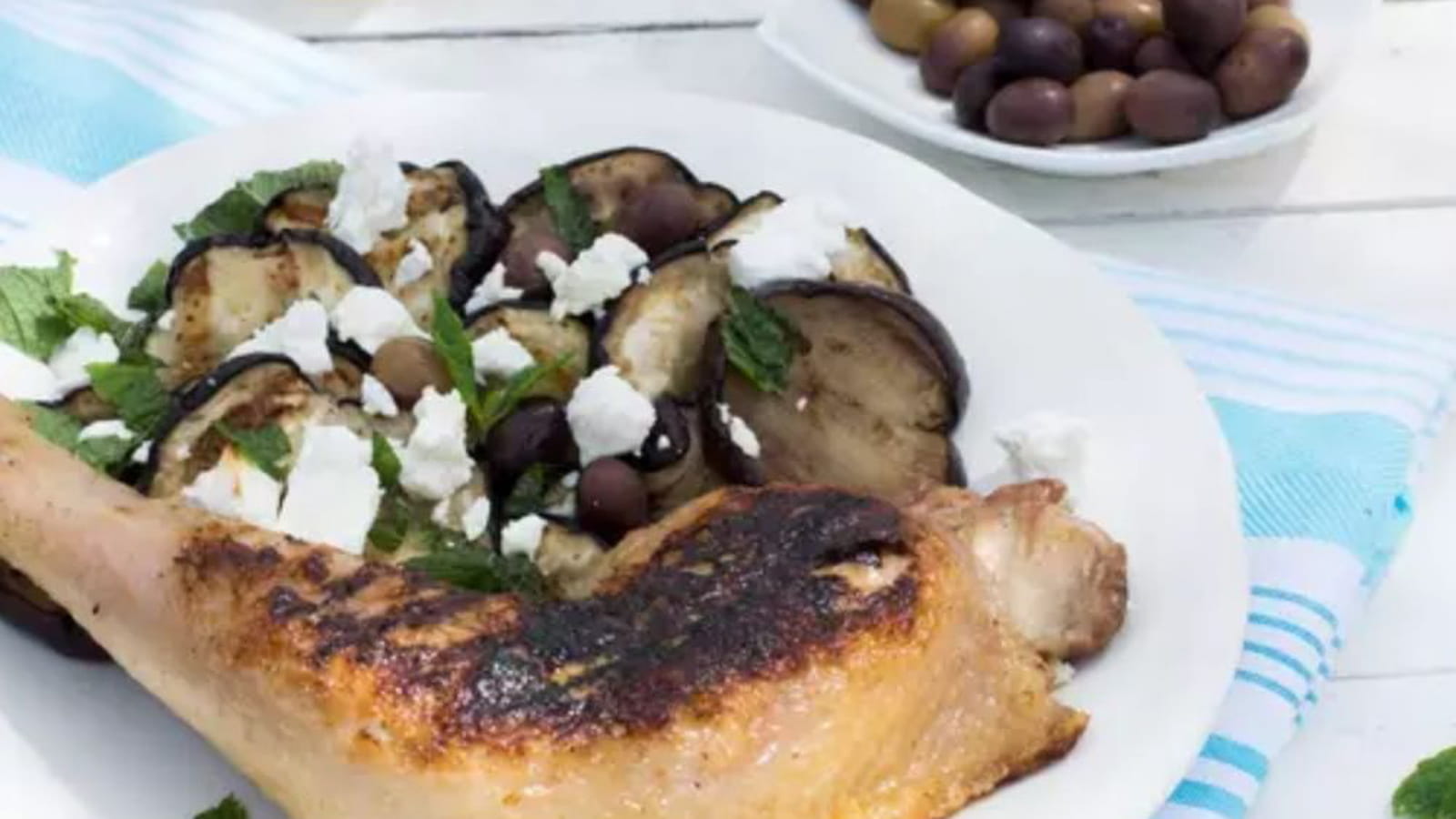 Cuisses de Poulet Fermier d'Auvergne à la grecque à la plancha