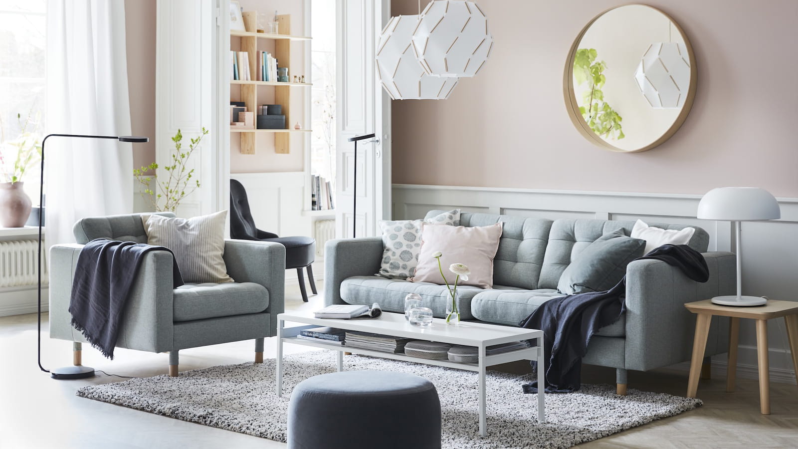 Canapé Ikea Chesterfield en textile