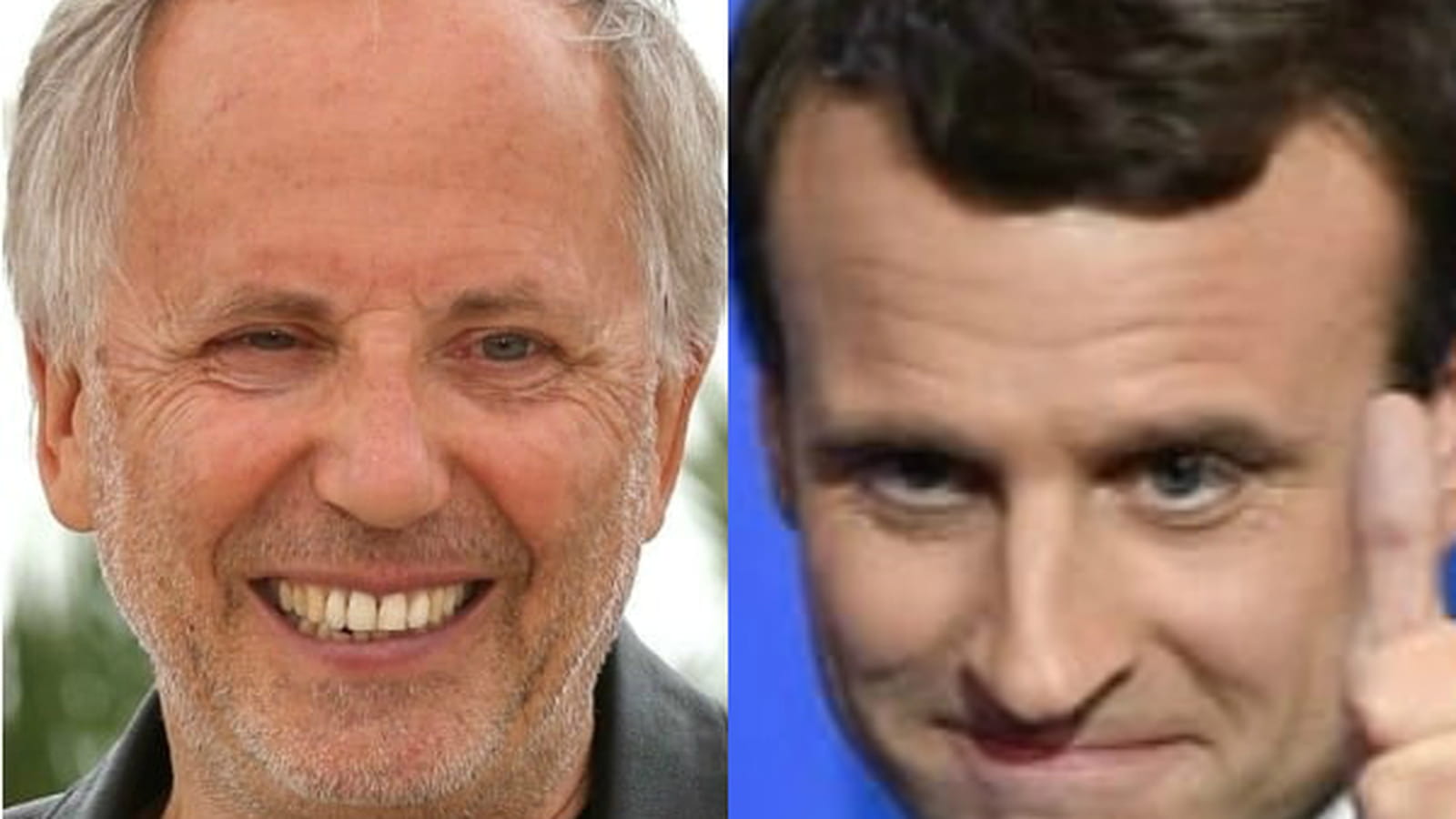 Emmanuel Macron et Fabrice Luchini