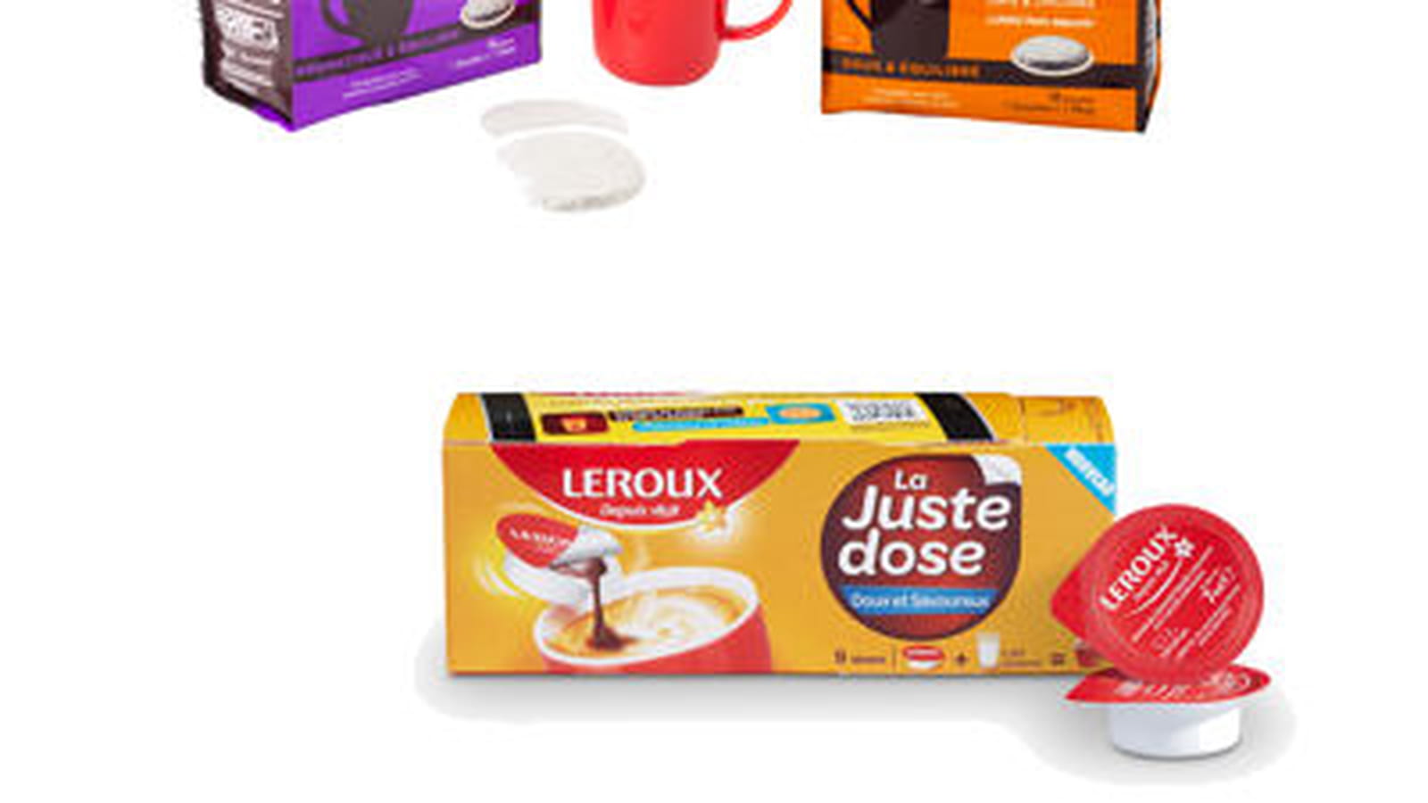 Dosettes Duo Café/Chicorée et Chicorée Liquide de Leroux