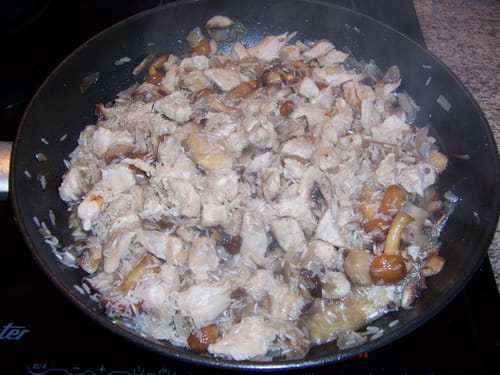 Risotto au poulet et champignons inratable