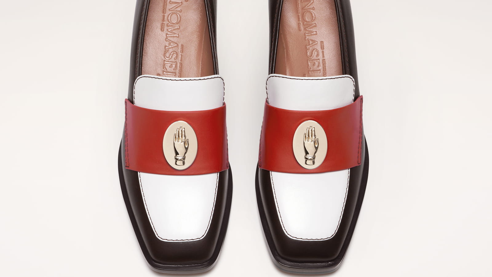 Mocassins “Nono”, tricolore brun, Nomasei