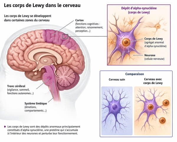 Schéma maladie à corps de Lewy 