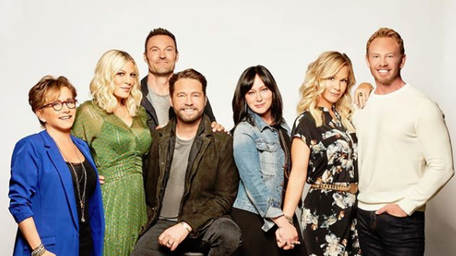 Tori Spelling, Shannen Doherty, Ian Ziering, Brian Austin Green, Jason Priestley, Gabrielle Carteris, Jennie Garth