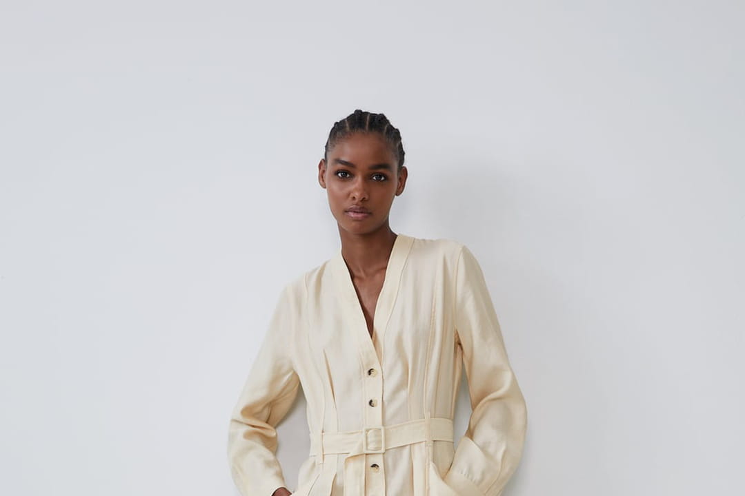 Combinaison Blanche Zara - Taille L/40 - Mini Robe Jamais Portée